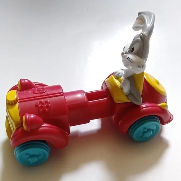 Vintage Bugs Bunny Warner Bros 1992 Expanding Car Toy Rolling Looney Tunes - Picture 2 of 6